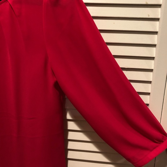 Pinkish red long sleeve top. - Picture 3 of 4